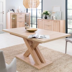 Mesa de comedor extensible Ofelia - Color Madera