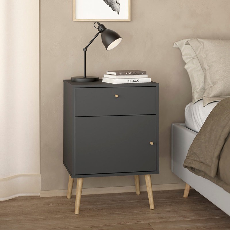 Buró Bodo - Gris y Roble