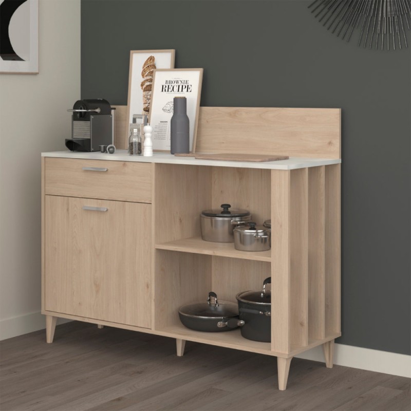 Alacena Grace - Roble y Blanco