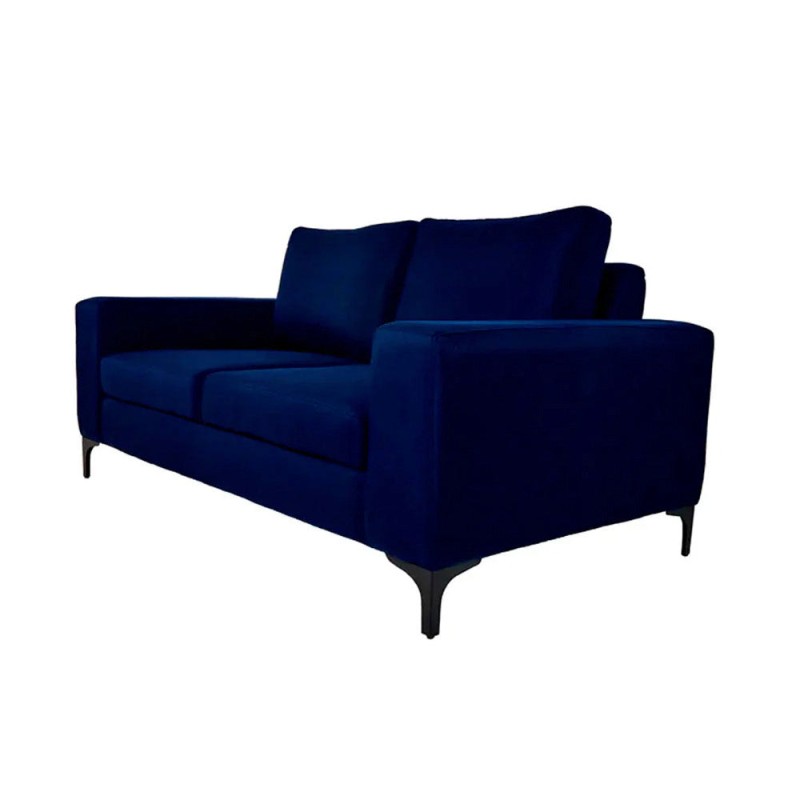 Sofá de 2 plazas Etna azul moonlight patas negras