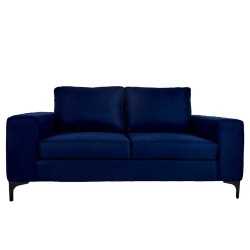 Sofá de 2 plazas Etna azul moonlight patas negras