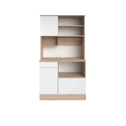Alacena Timeo - Color Madera y Blanco