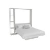 Cama abatible individual con librero Flow - Blanco