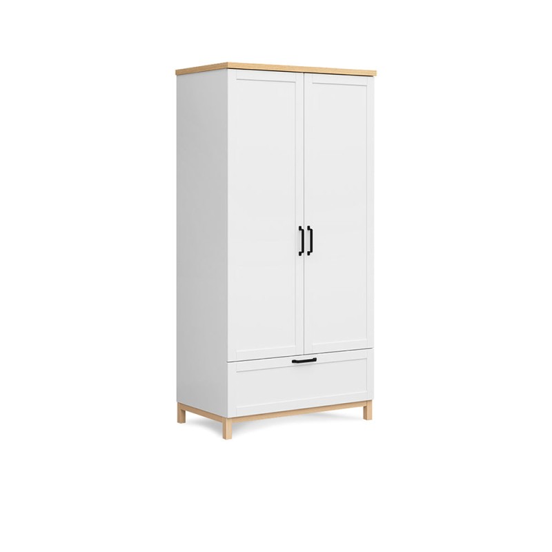 Armario Larvik - Color Madera y Blanco