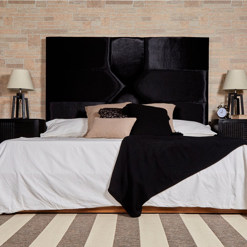 Cabecera Sasari king size - Negro