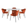 Mesa Dortmund con 4 Sillas Suanna Rojo