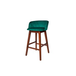 Banco terciopelo Nico - Nogal y Verde