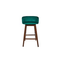 Banco terciopelo Nico - Nogal y Verde