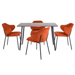 Mesa Miso con 4 Sillas Suanna Rojo