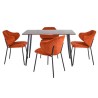 Mesa Miso con 4 Sillas Suanna Rojo