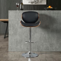 Banco alto Napoli - Color Nogal y Negro