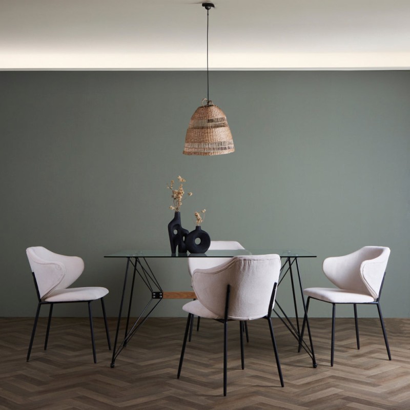 Mesa Macoba con 4 Sillas Suanna Beige