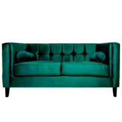 Sofá de 2 plazas terciopelo Tova - verde forrest
