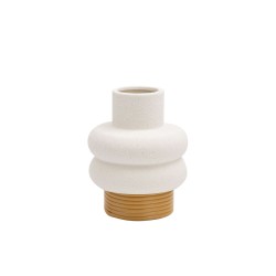 Jarrón Nalani - Blanco y Café