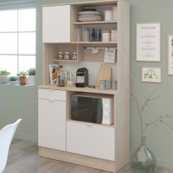 Alacena Timeo - Color Madera y Blanco