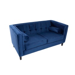 Sofá de 2 plazas terciopelo Tova - azul